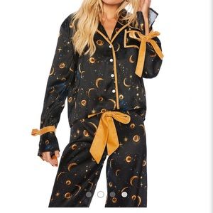 Beach Riot Lee Ann & Brook Set Gold Celestial Pajamas NWT